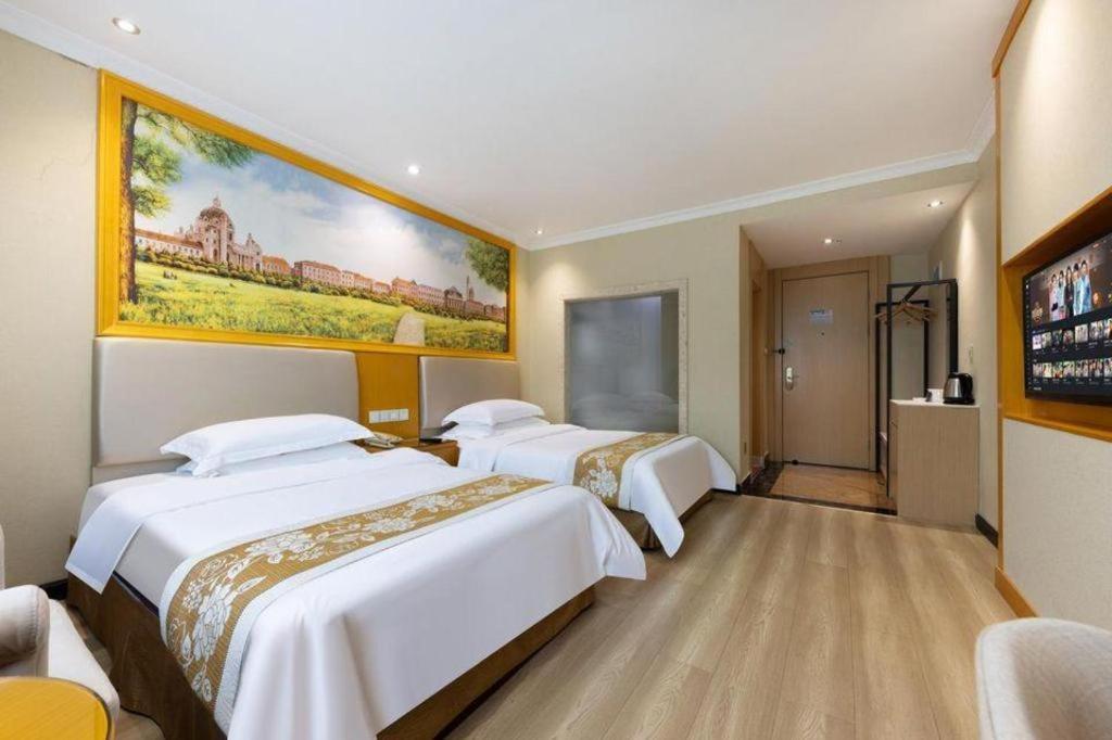 Greentree Inn Guangzhou Panyu Chimelong Happy World Business Hotel Bagian luar foto